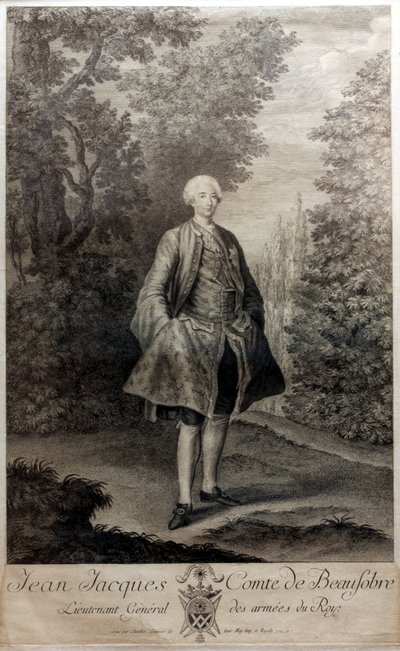 Porträt von Jean-Jacques, Graf von Beausobre (1704-1783), Generalleutnant der königlichen Armeen von Justus Chevillet